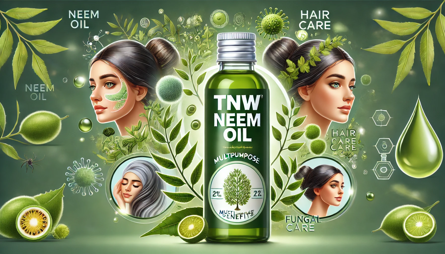 TNW Neem Oil: Multipurpose Solution for Hair, Skin, and Fungal Care