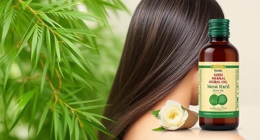 Khadi Pure Herbal Neem Hair Oil Bottle