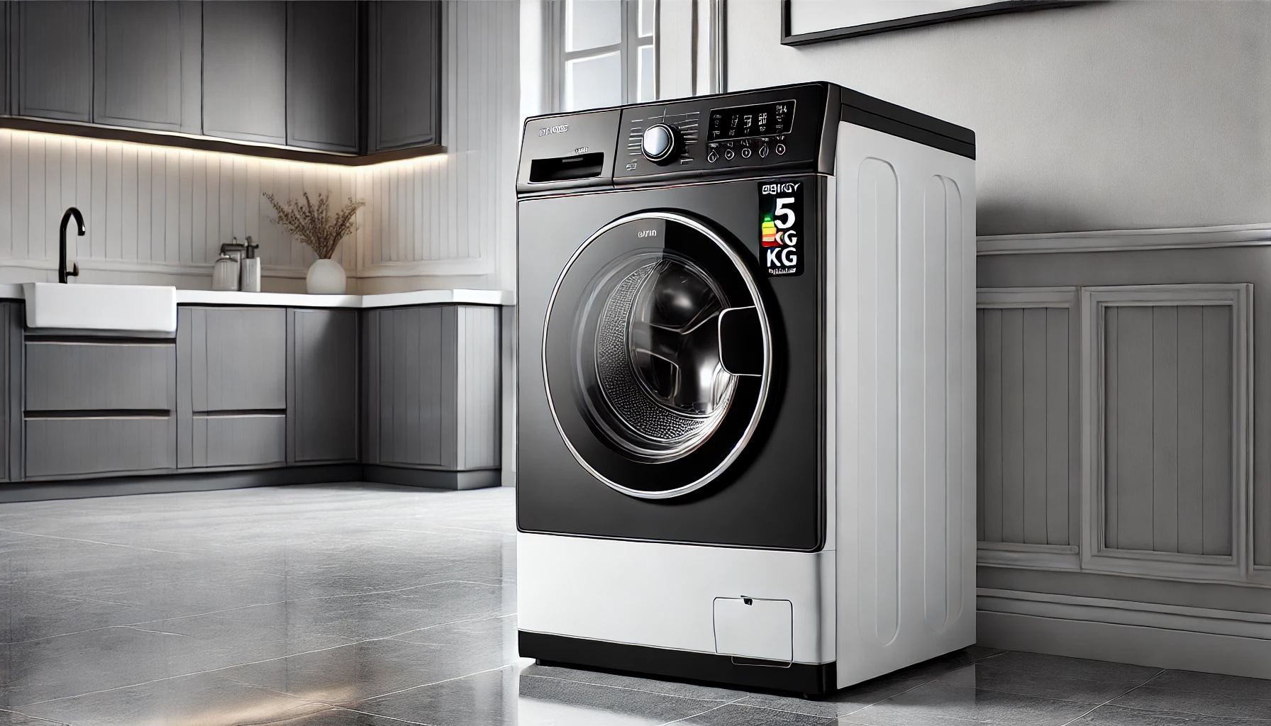 Lloyd 7.5 Kg 5 Star Semi-Automatic Top Load Washing Machine (GLWMS75BDGEL, Black and White, Active Soak)