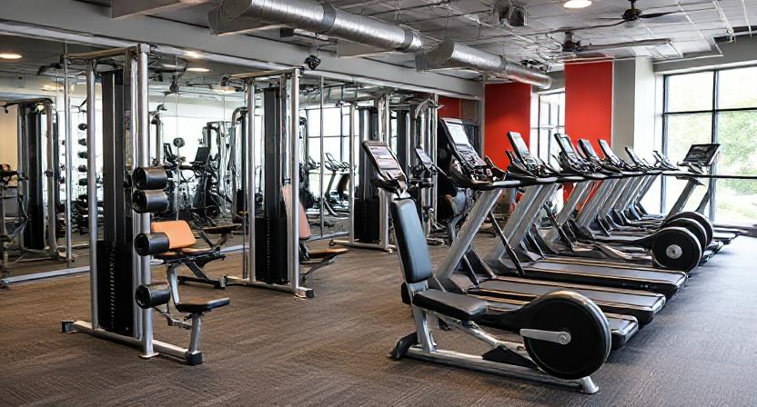 Compact Indian home gym setup with modern machines