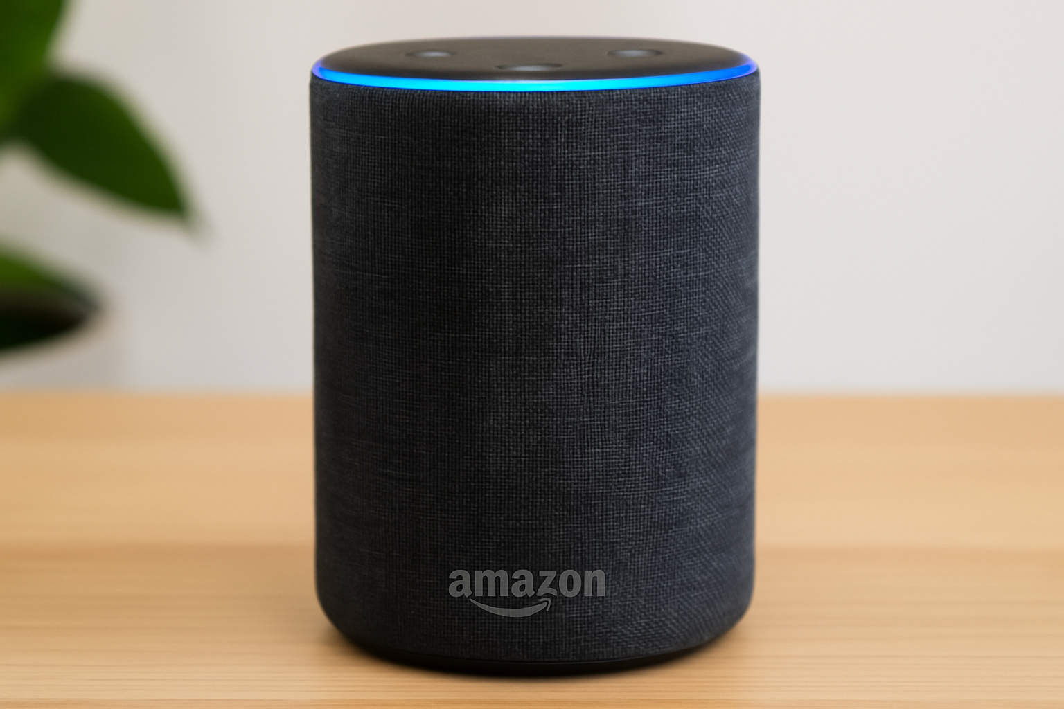 Amazon Echo 2025 Smart Speaker on a Living Room Table