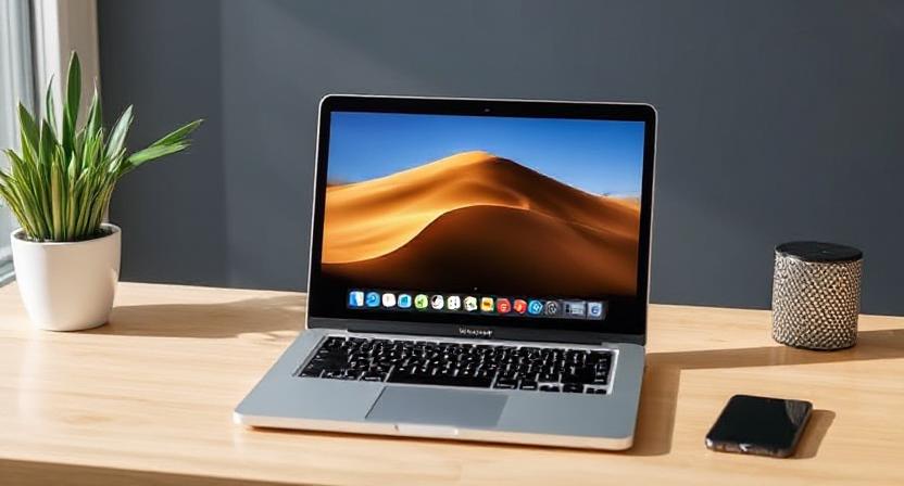 Student using MacBook with Apple Intelligence AI tools for studying in 2025 classroom