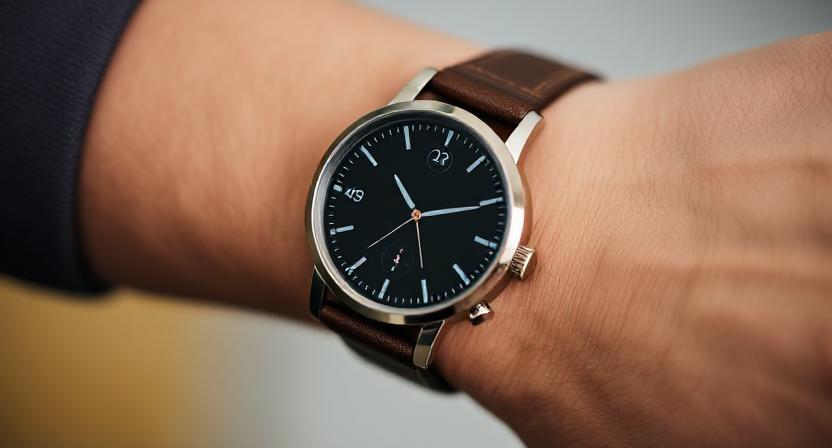 Rose‑gold round smart watch stylish design