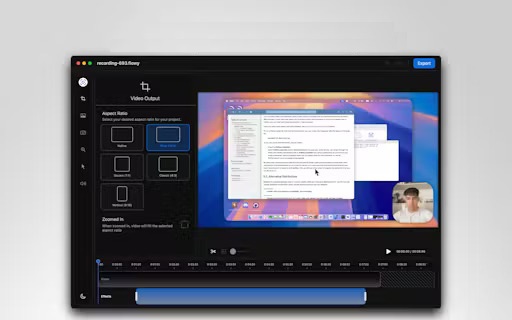 Flowy animation tutorial showing dashboard click sequence