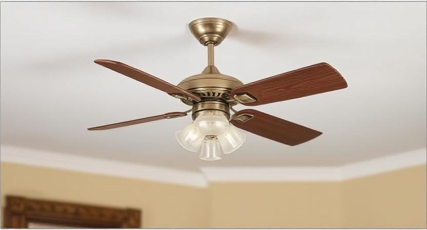 Modern energy-efficient Havells ceiling fan with remote control for home interior