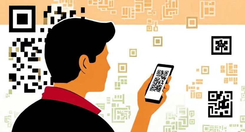 close-up of a tampered-over QR code on a shop wall