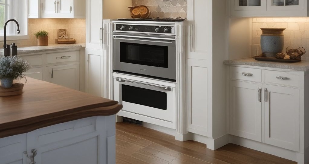 Line-up of modern built-in ovens with microwaves in Indian kitchens