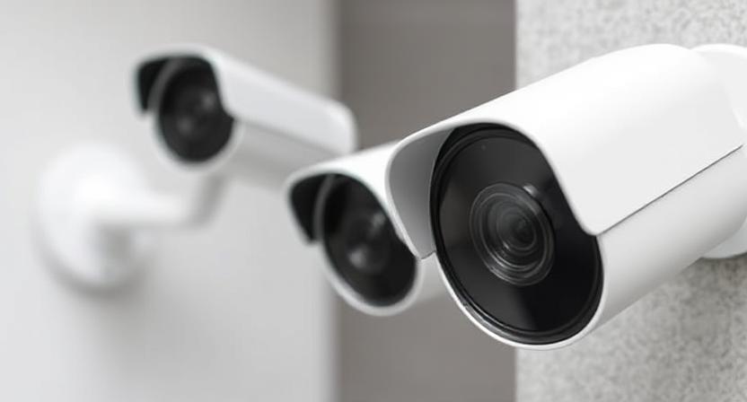 Modern wireless security camera with solar panel and night vision features