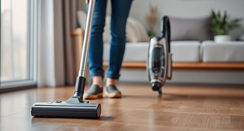 Modern vacuum cleaner in an Indian home for smart cleaning and effortless dust removal