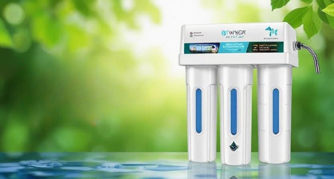 Modern RO water purifier in Indian kitchen