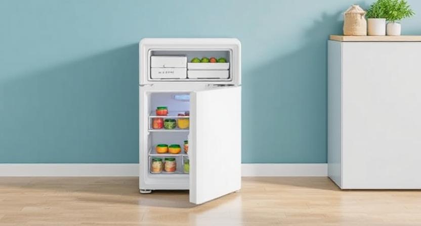 Mini fridge in Indian apartment
