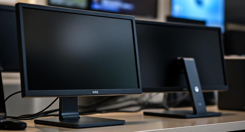 Designer using 2025 next-gen touch screen monitor.
