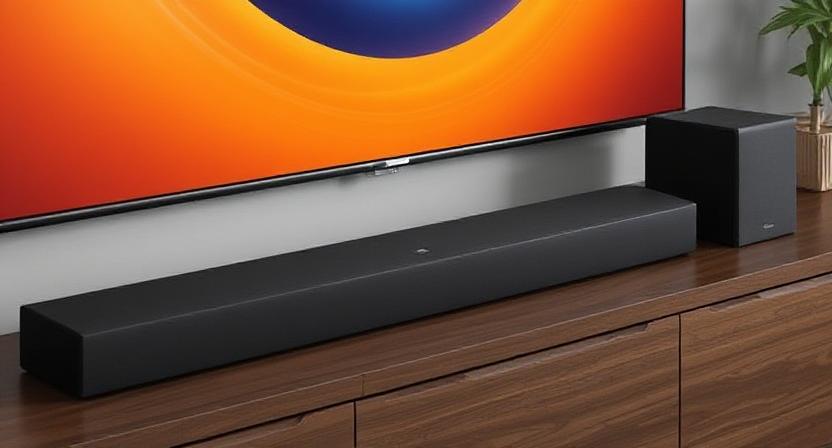 Soundbar with visible price tag of ₹9,999 for affordability