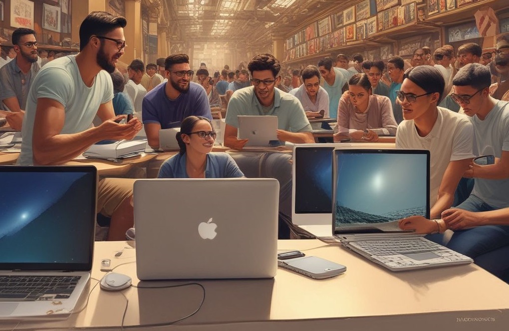 MacBook laptops on display with price tags during Flipkart Freedom Sale event showcasing top discounts