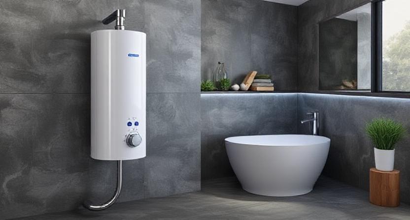 Modern Instant Geyser Wall-mounted, Sleek Design. Delivers Hot Water in Seconds, Maximizing Energy Savings and Efficiency for Small Spaces.