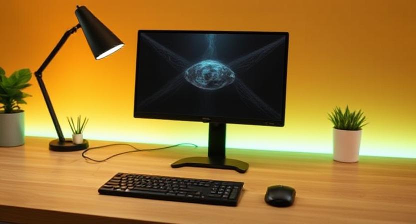 Logitech Mx Master Mouse and Ergonomic Keyboard on a Clean, Modern Wfh Desk Setup.