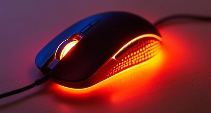 Ergonomic Optical Heated Mouse with Usb Cord, Designed for Winter Computing and Hand Pain Relief.