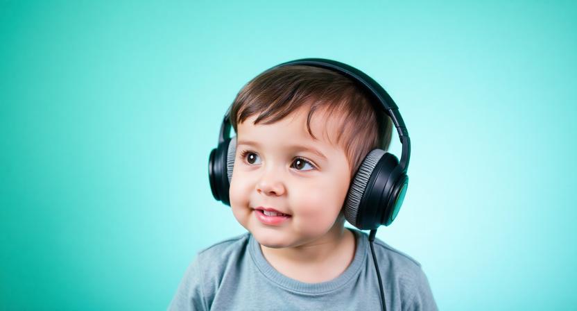 Durable, Bright Blue Over-ear Headphones for Children with an Adjustable Headband and 85db Volume Limiter.