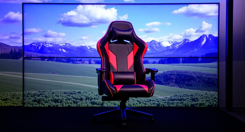 Matte Black Ergonomic Gaming Chair Featuring High-density Memory Foam Lumbar Support and Adjustable 4d Armrests for E-sports.