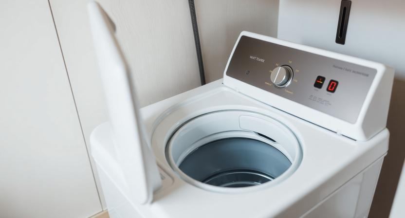 Stainless Steel High-efficiency Top-load Washer with Smart Led Panel and Glass Lid.