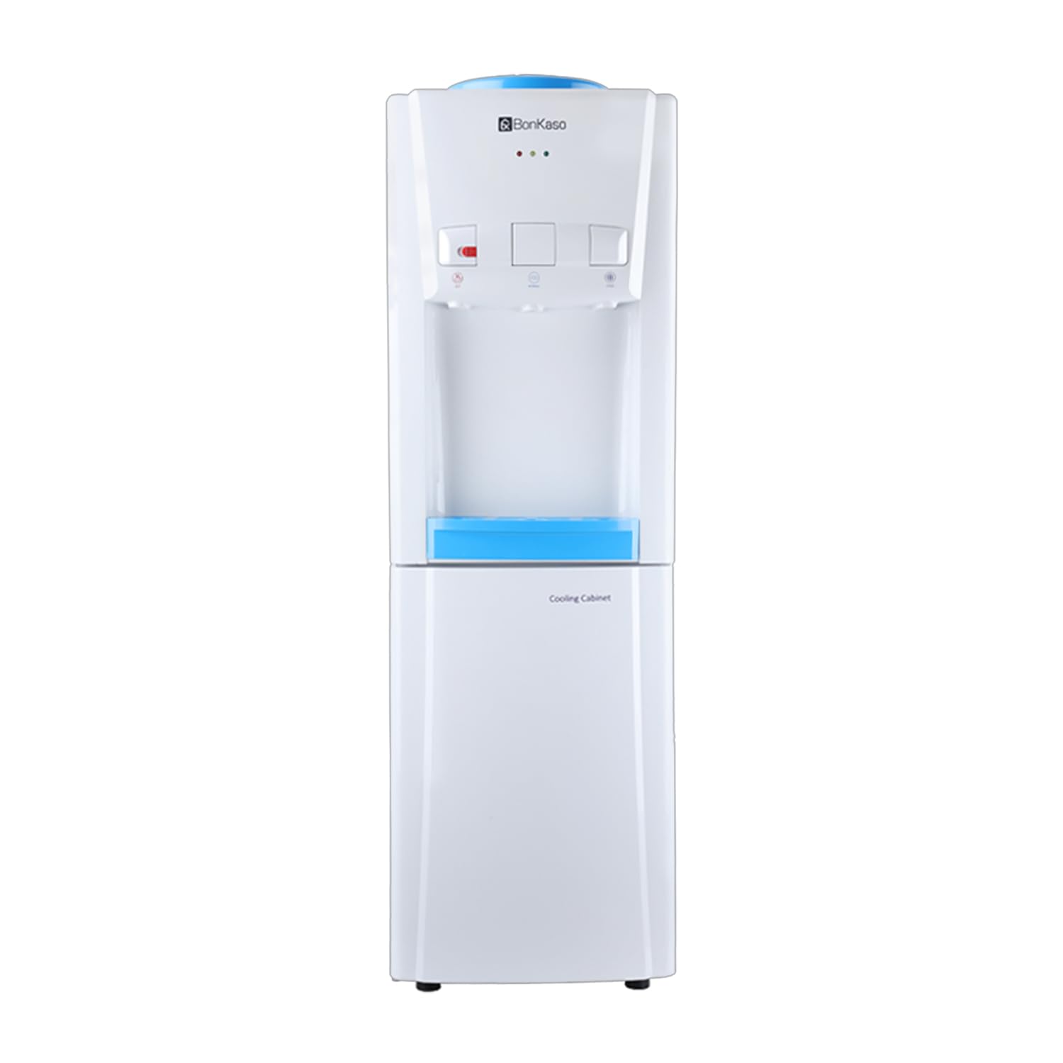 Bonkaso Blueprint Hot & Cold Water Dispenser 21c Top Loading with Refrigerator - White/blue, 20 L
