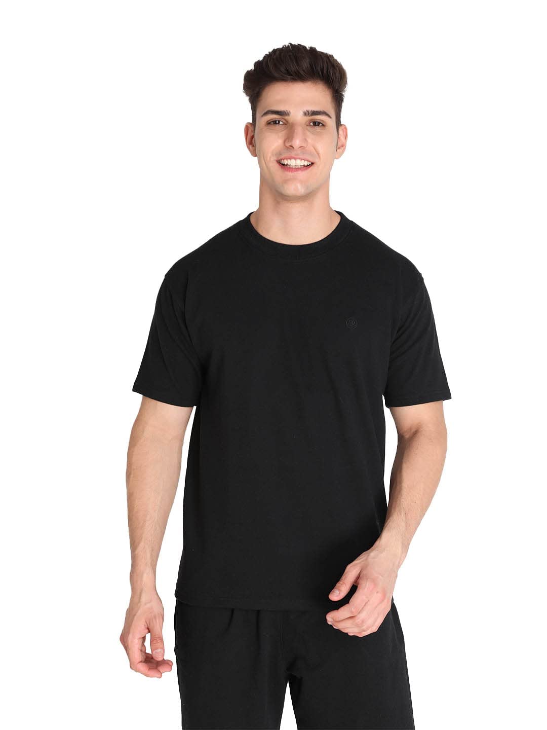 Chkokko Men Cotton T Shirt Half Sleeves Crew Neck Casual Summer Wear for Men | Terry Cotton Soft Fabric Solid Color Breathable Lightweight Tshirt