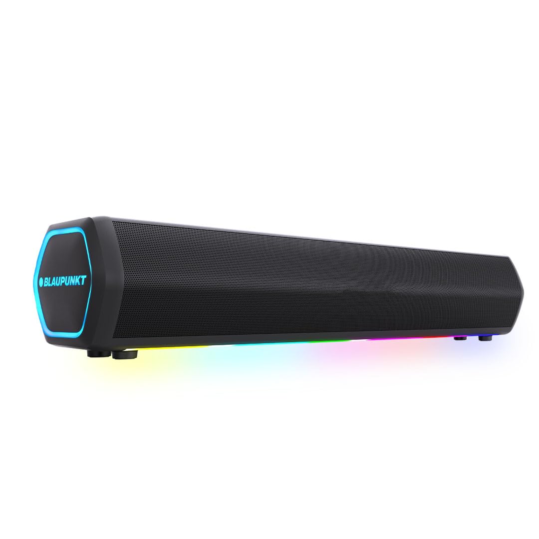 Blaupunkt Newly Launched Sba20 Pro 25w Bluetooth Soundbar with 2000mah Battery I Rgb Lights I Honeycomb Design I Aux, Bluetooth, Usb & Tws I Bt Speaker for Tv, Mobile, Pc, Laptops