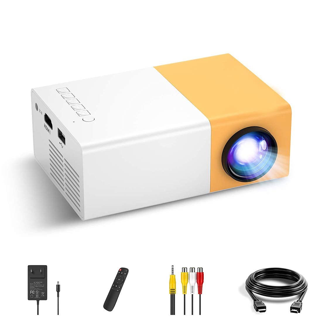 Megawise Uc 500 Projector, 400lm Portable Mini Home Theater Led Projector with Remote Controller, 3500 Lm Led Corded Projector Uc500 Support Hdmi, Av, Sd, Usb Interfaces (mp47)