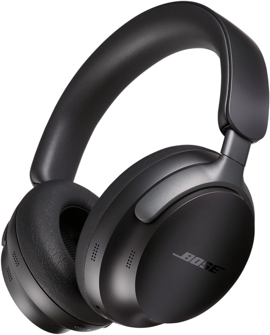 Bose New Quietcomfort Ultra Wireless Noise Cancelling in Ear Headphones with Spatial Audio, over Ear Headphones with Mic, Up to 24 Hours of Battery Life, Black