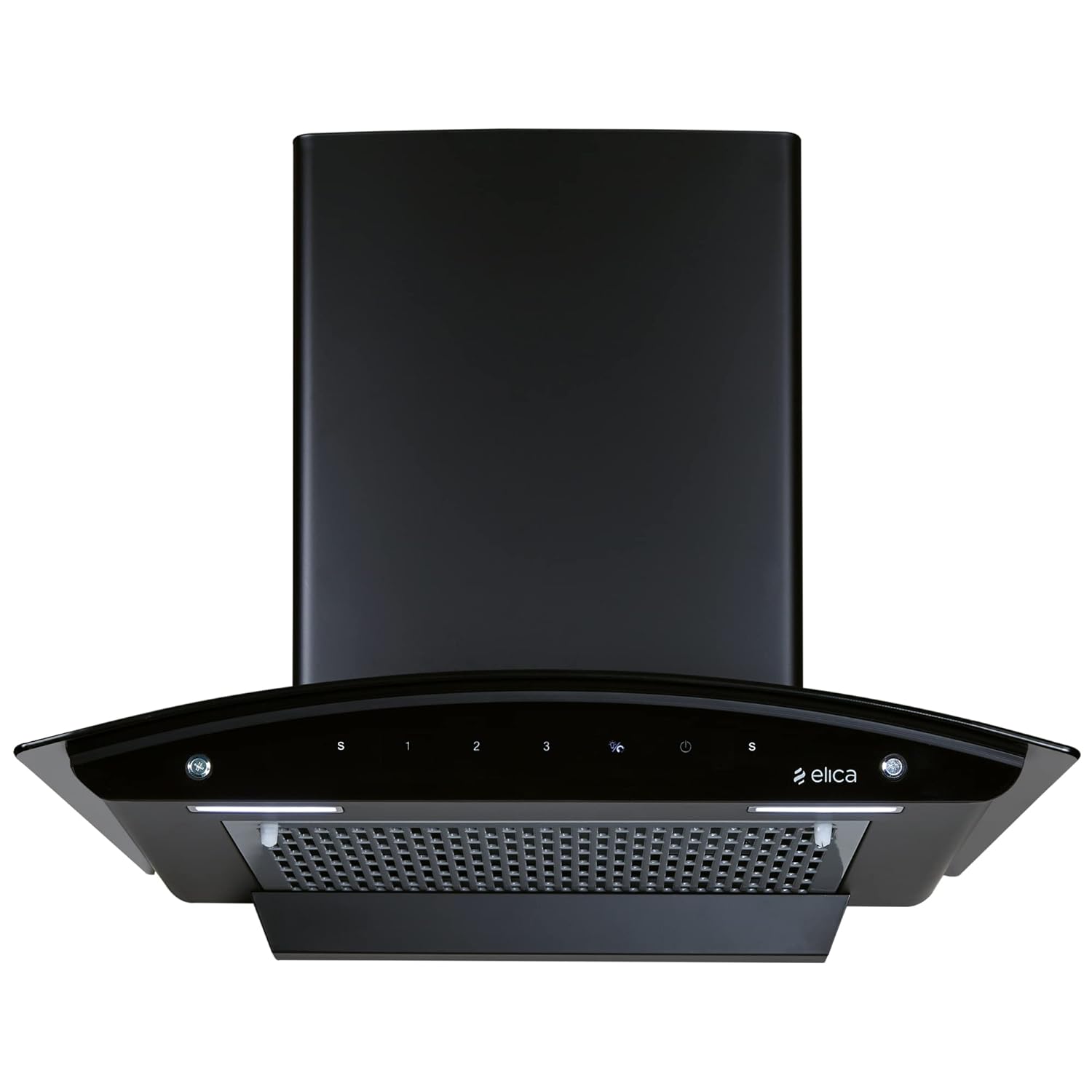 Elica 60cm 1200 M3/hr Filterless Autoclean Kitchen Chimney | Fl 600 Slim Hac Ms Nero | Touch + Motion Sensor Control | Black