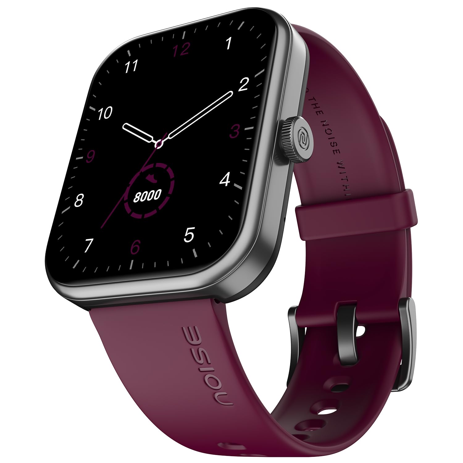 Noise Pulse 2 Max 1.85" Display, Bluetooth Calling Smart Watch, 10 Days Battery, 550 Nits Brightness, Smart Dnd, 100 Sports Modes, Smartwatch for Men and Women (deep Wine)