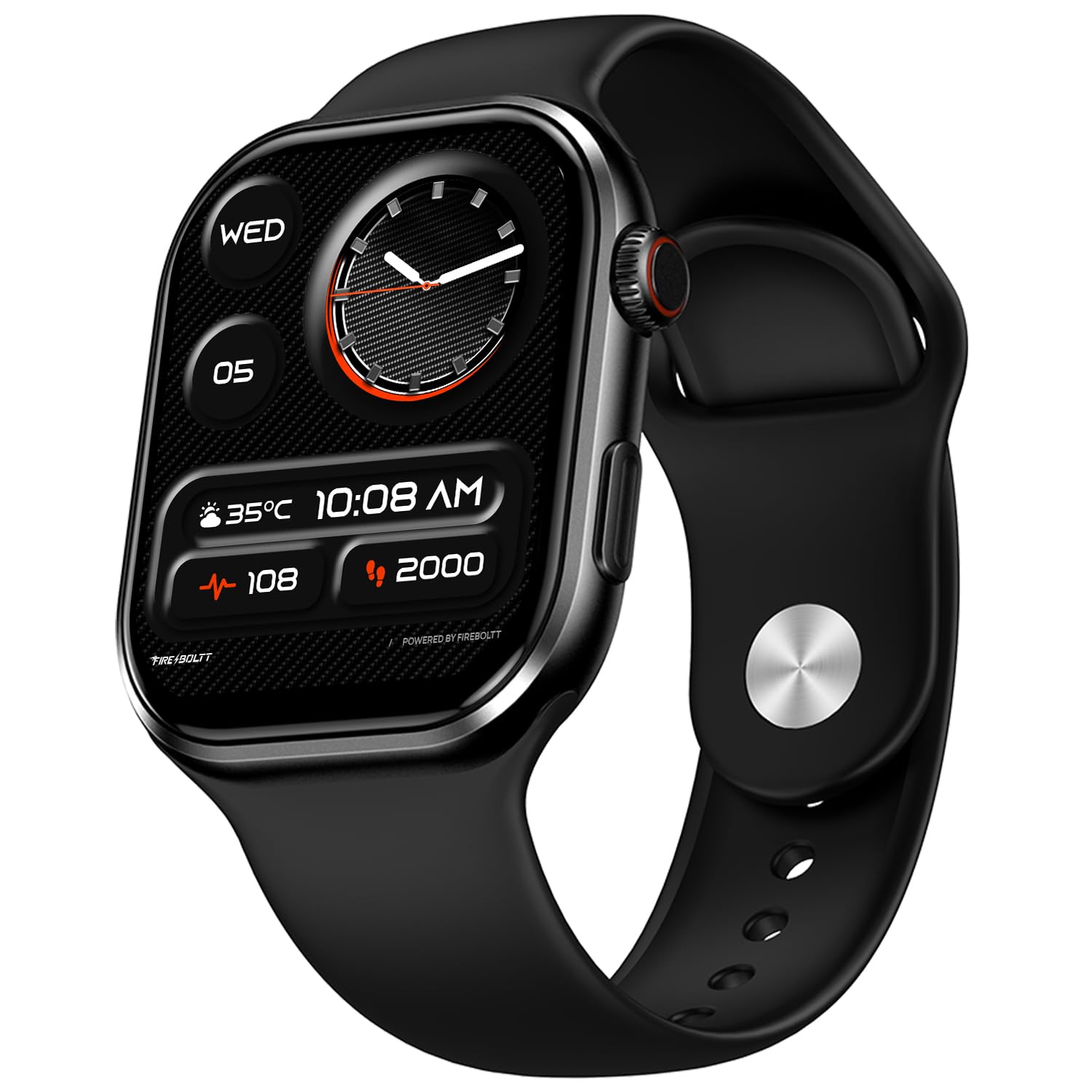 Fire-boltt Ninja X Ring Amoled Smart Watch 1.96" Super Amoled Display Bluetooth Calling, Voice Assistant, Spo2 & Heart Rate, 120+ Sports Modes, Ip67 Waterproof Smartwatch for Men & Women - Solid Black - Digital Shop Now Fire-boltt Ninja X Ring Amoled Smart Watch 1.96" Super Amoled Display Bluetooth Calling, Voice Assistant, Spo2 & Heart Rate, 120+ Sports Modes, Ip67 Waterproof Smartwatch for Men & Women - Solid Black