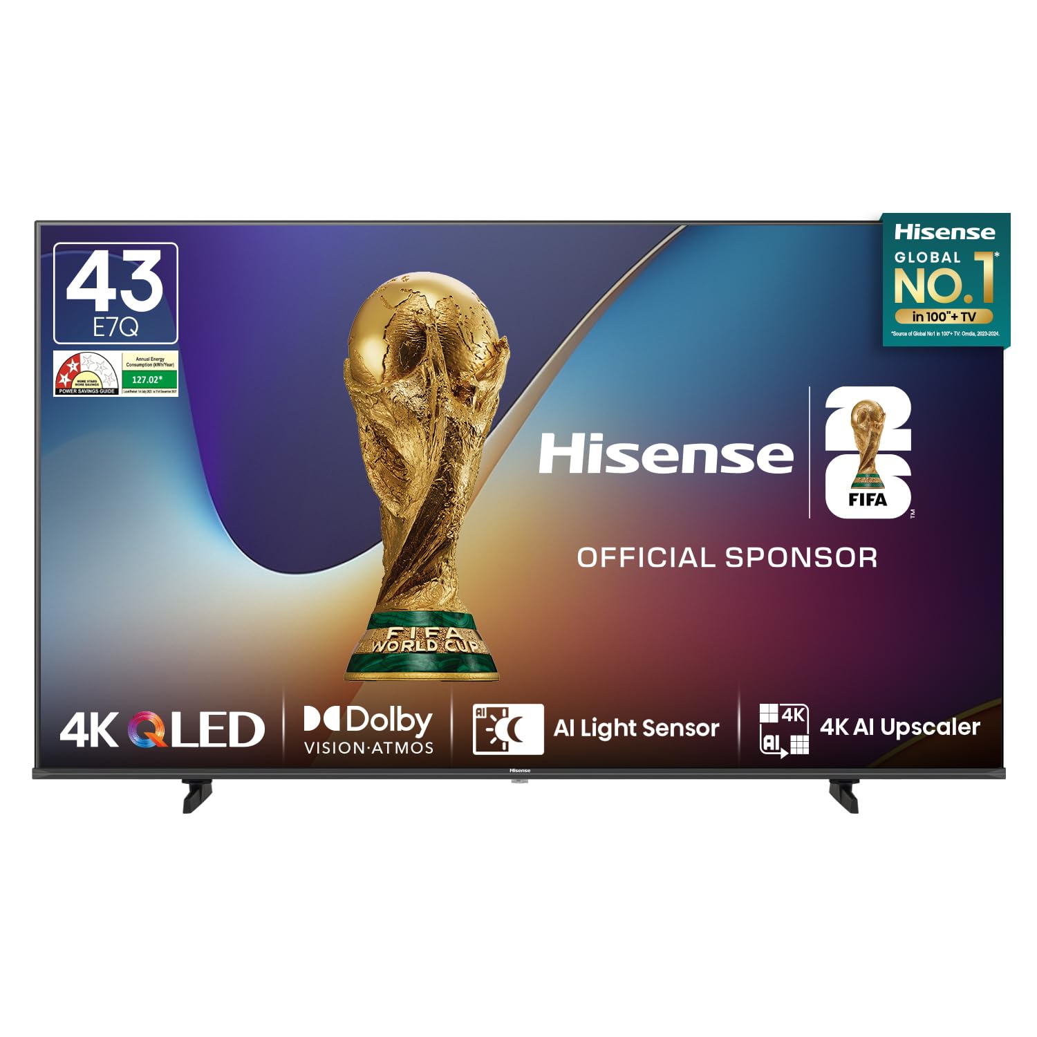 Hisense 108 Cm (43 Inches) 4k Ultra Hd Smart Qled Tv | Dolby Vision Atmos, Hdr10+, Dolby Audio | Ai 4k Upscaler | Allm | Memc | Hdr 10+decoding | Voice Control | Vidaa Os | 43e7q (black) - Digital Shop Now Hisense 108 Cm (43 Inches) 4k Ultra Hd Smart Qled Tv | Dolby Vision Atmos, Hdr10+, Dolby Audio | Ai 4k Upscaler | Allm | Memc | Hdr 10+decoding | Voice Control | Vidaa Os | 43e7q (black)