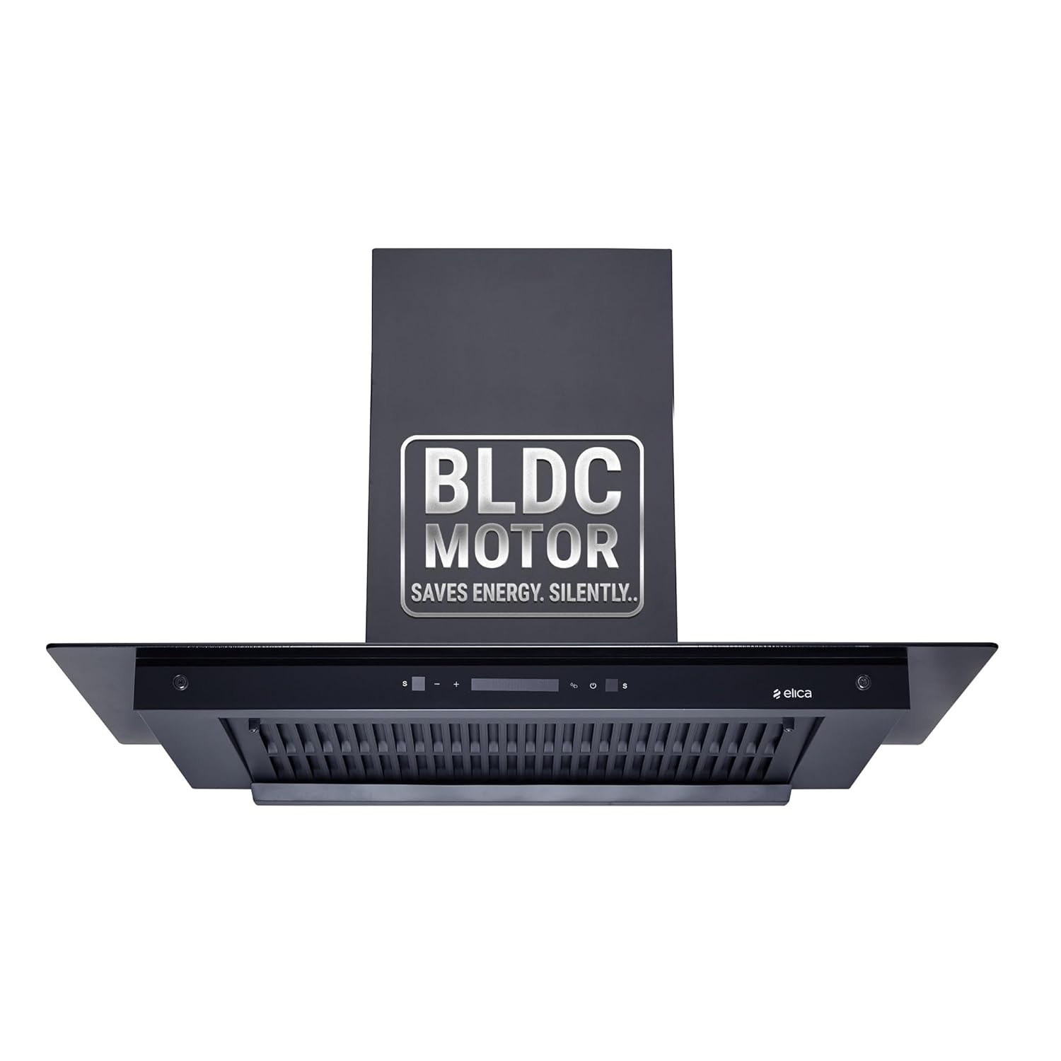 Elica 90cm 1600 M3/hr Bldc Filterless Autoclean Kitchen Chimney with Full Grill |15 Yrs Motor Warr |flat Fl 900 Max Bldc Hac Ltw Ms Nero | Black| 9 Speed Touch Control with Rpm Display + Motion Sensor