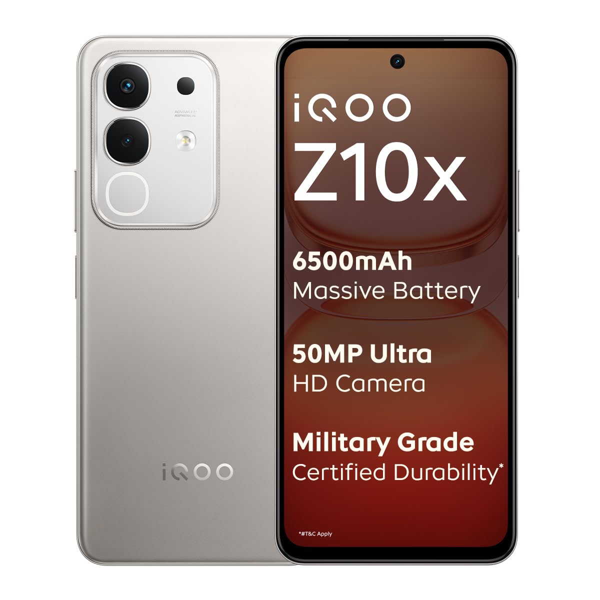 Iqoo Z10x 5g (titanium, 8gb Ram, 256gb Storage) | 6500 Mah Large Capacity Battery | Dimensity 7300 Processor | Military-grade Durability - Digital Shop Now Iqoo Z10x 5g (titanium, 8gb Ram, 256gb Storage) | 6500 Mah Large Capacity Battery | Dimensity 7300 Processor | Military-grade Durability