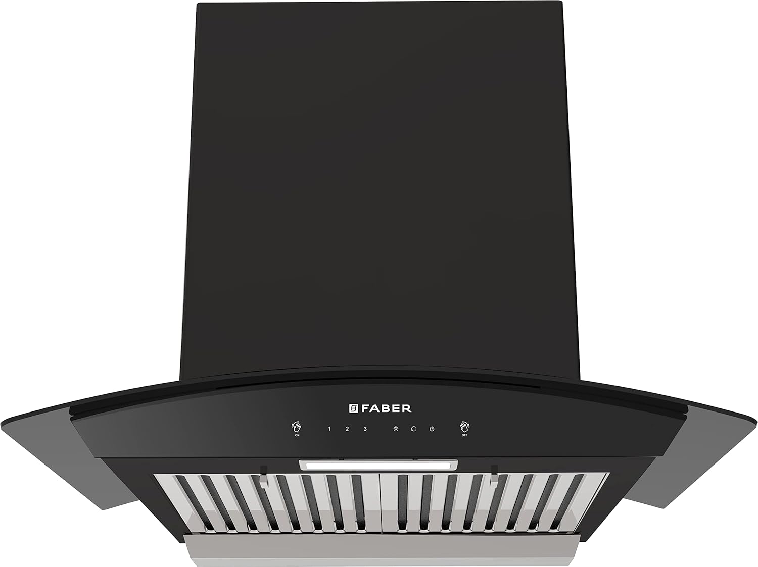 Faber 60cm 1500 M³/hr Autoclean Kitchen Chimney|autoclean Alarm|mood Light|12yr Warranty on Motor 2yr Comprehensive by Faber|baffle Filter|touch & Gesture|hood Primus Plus Energy in Hcsc Bk 60,black