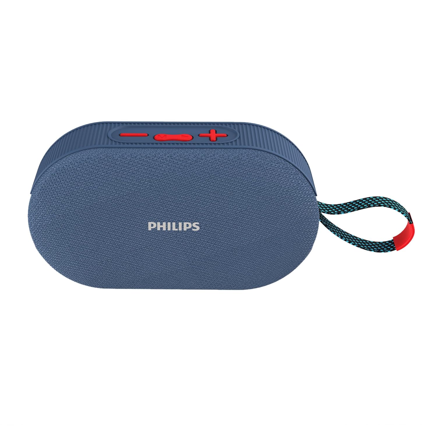 Philips Audio Tas1400bl Wireless Bluetooth Speaker with Deep Bass, Passive Radiator, 12w Sound Output, 1200mah Rechargable Battery, Rgb Light Modes, 10h Playtime, Supports Tf/usb/bt Modes (blue)
