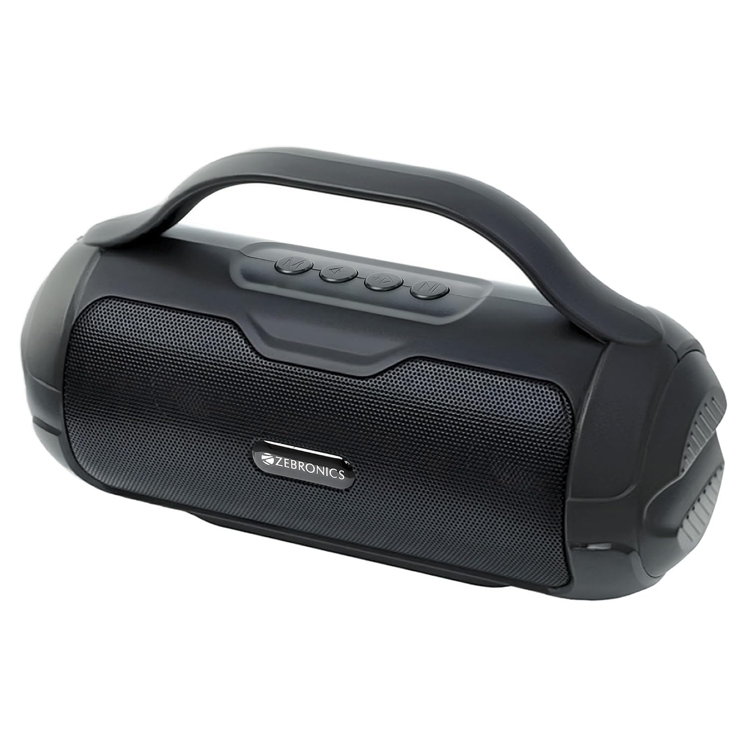 Zebronics Sound Feast 40 Portable Bluetooth Speaker, 8 Watts, Dual 5.2cm Drivers, Passive Radiator, Upto 10 Hours Playback, Btv5.3 | Usb | Msd |tws, Call Function, Deep Bass (black)