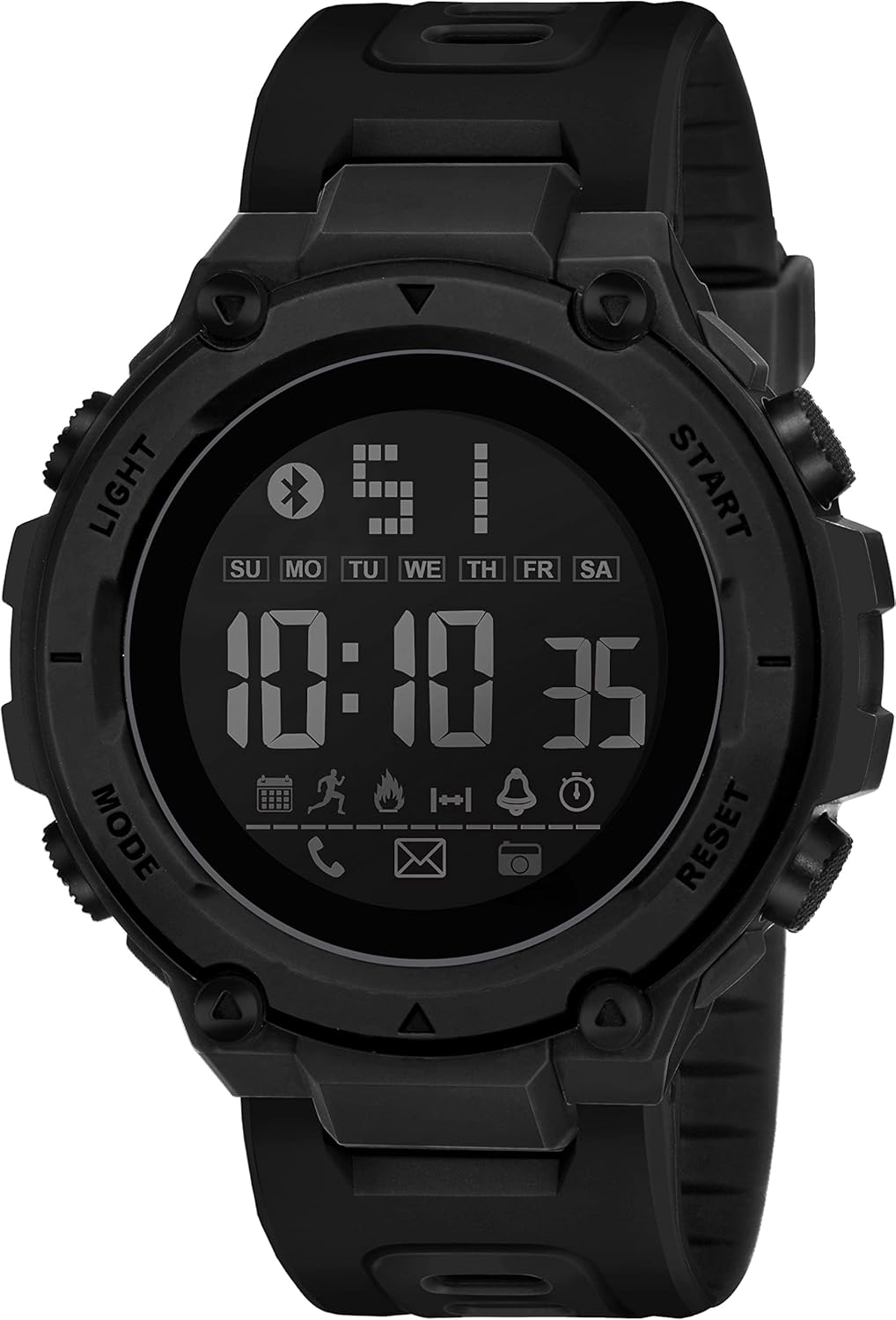 Shocknshop Digital Sports Stylish Multifunctional Electronic Led Black Dial Wrist Watch for Men Boys -wch78