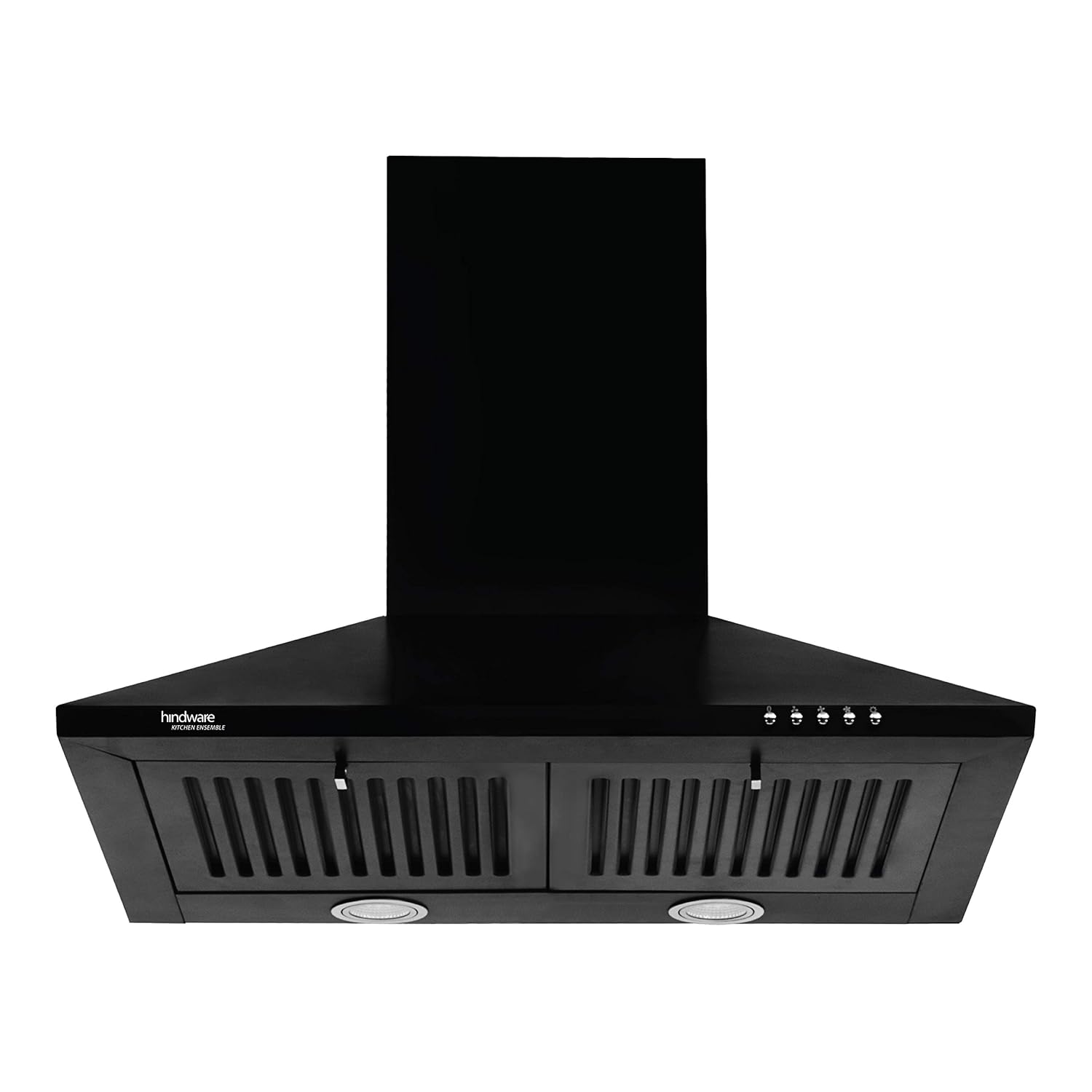 Hindware Smart Appliances | Marvia 60 Cm Chimney | 1000 Cmh | Pyramid | Push Button | Efficient Dual Led Lamps and Double Baffle Filter | 5 Yrs Warranty on Motor & 2 Yrs on Product (black)