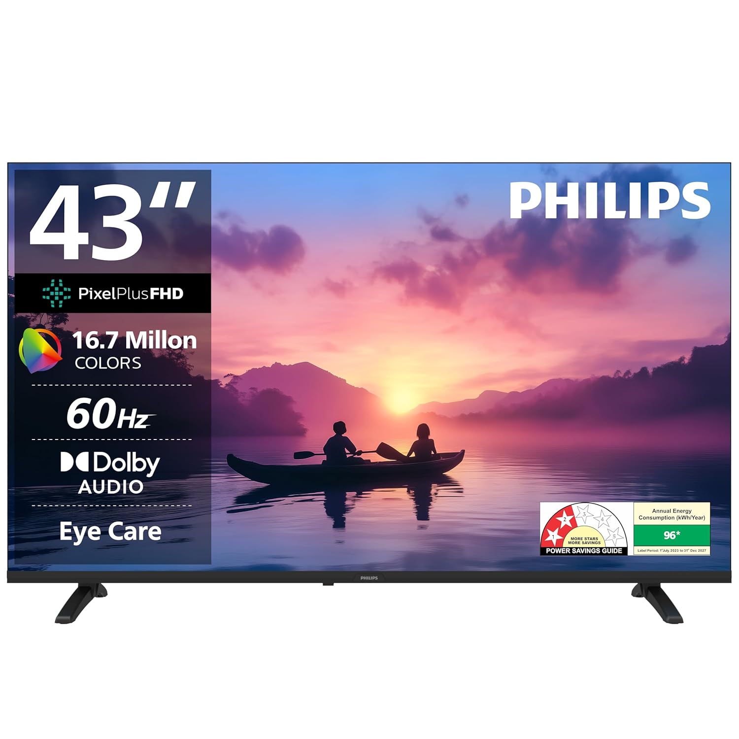 Philips 108 Cm (43 Inches) 6100 Series Frameless Full Hd Smart Led Google Tv 43pft6130/94