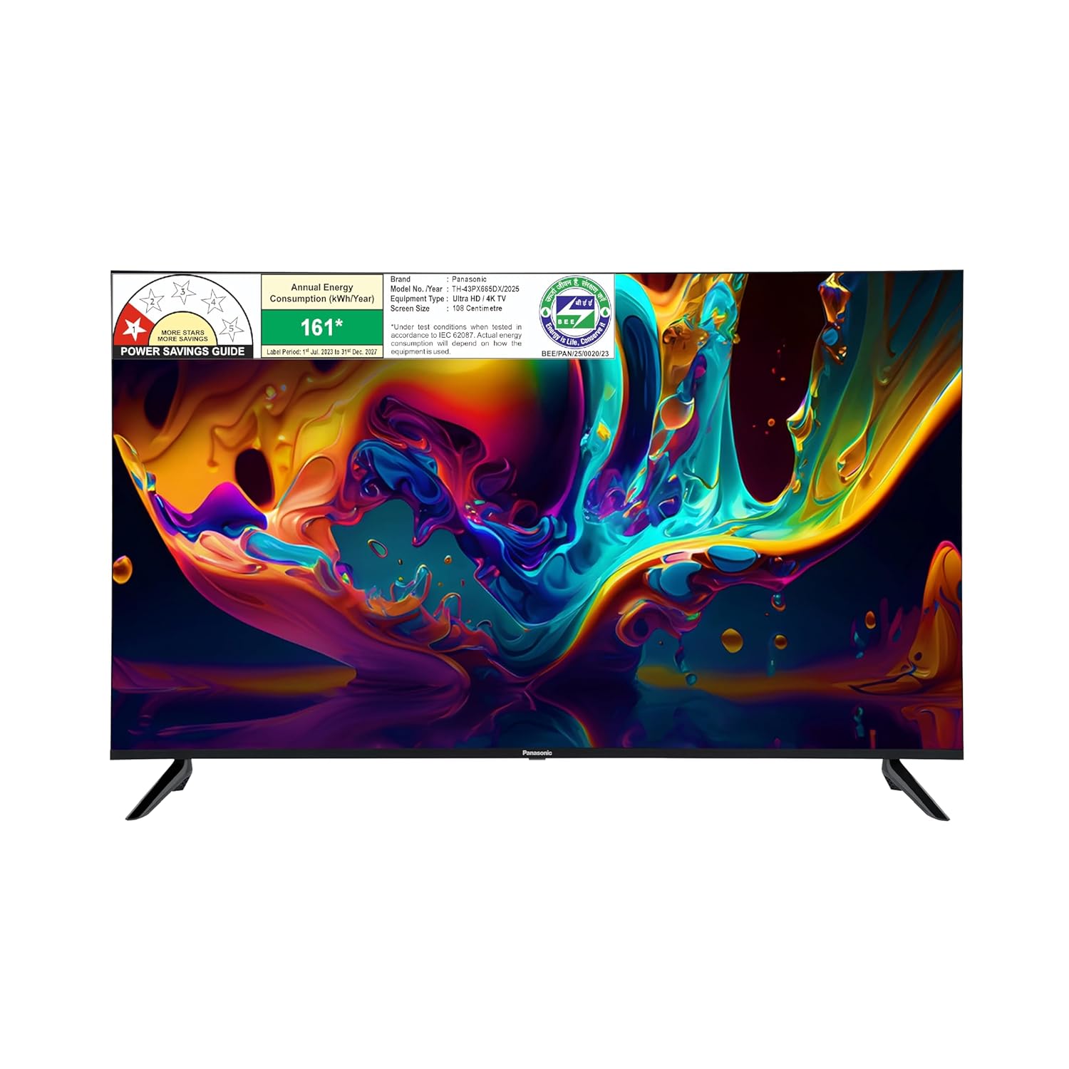 Panasonic 108 Cm (43 Inches) 4k Ultra Hd Smart Led Google Tv Th-43px665dx (black)