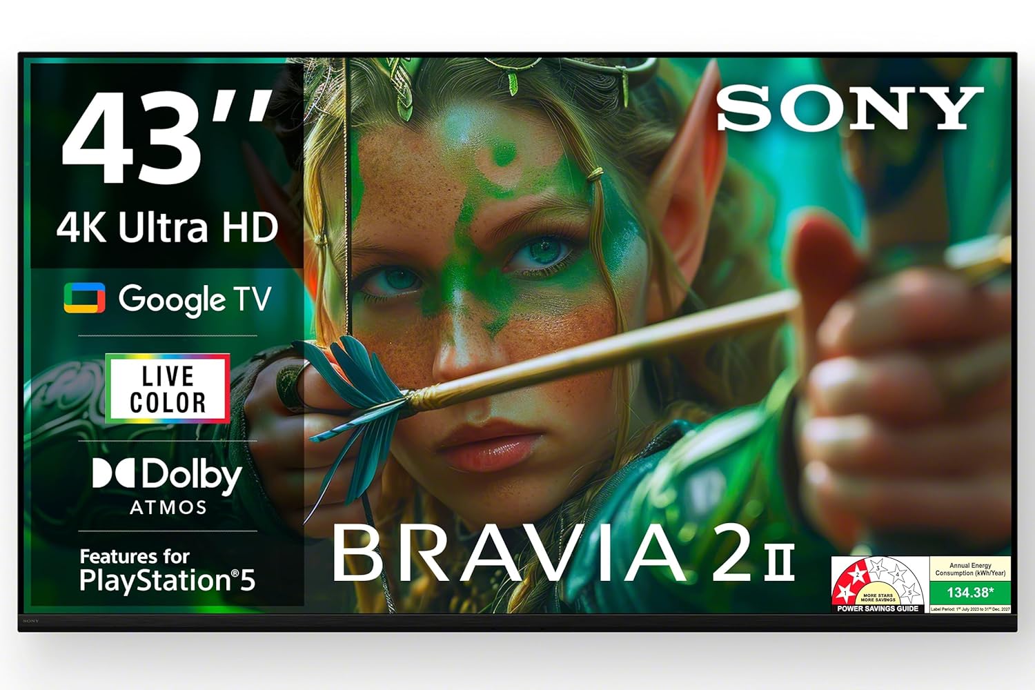 Sony 108 Cm (43 Inches) Bravia 2m2 Series 4k Ultra Hd Smart Led Google Tv K-43s25m2