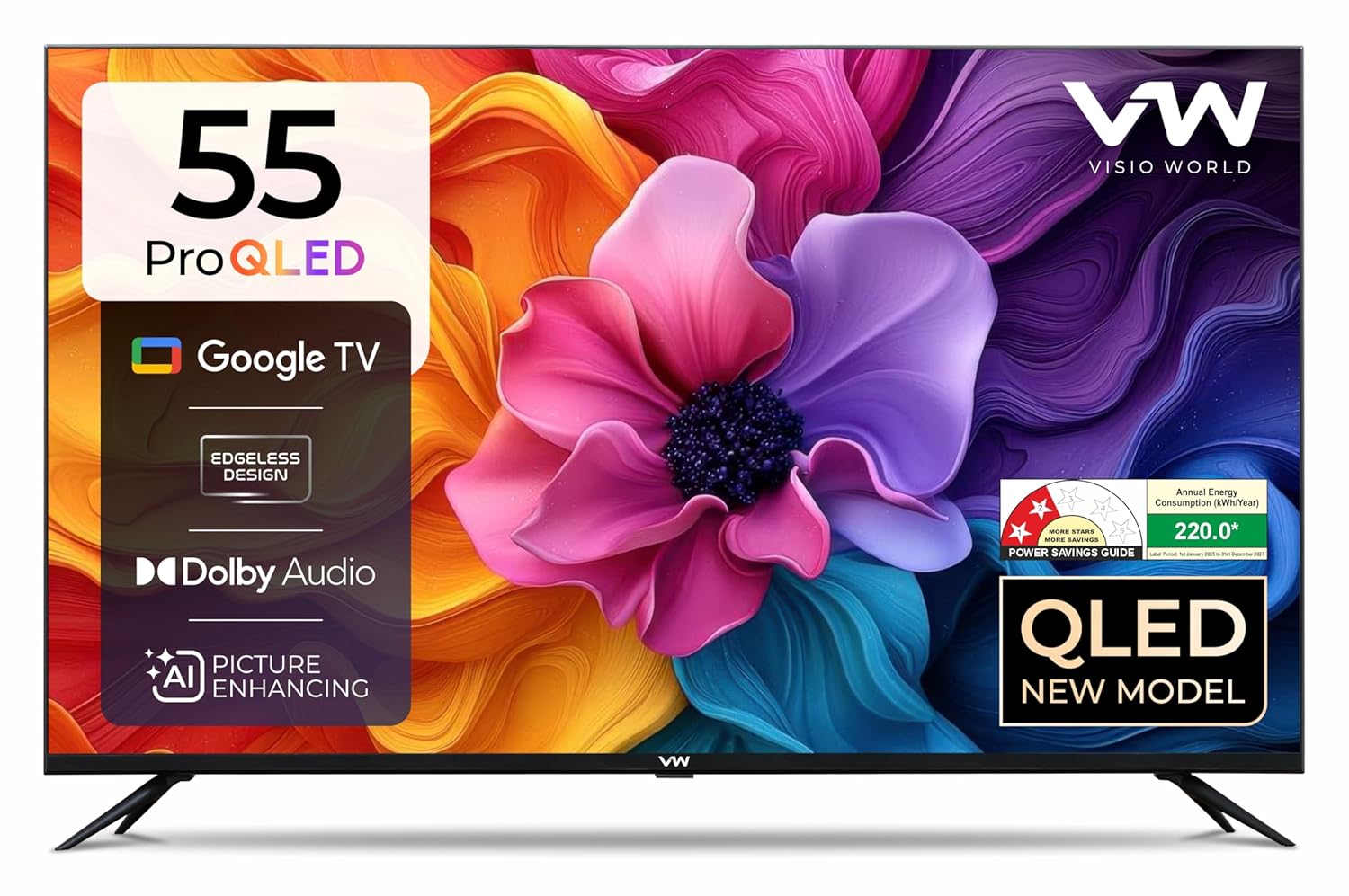 Vw 140 Cm (55 Inches) Pro Series 4k Ultra Hd Smart Qled Google Tv Vw55gq1
