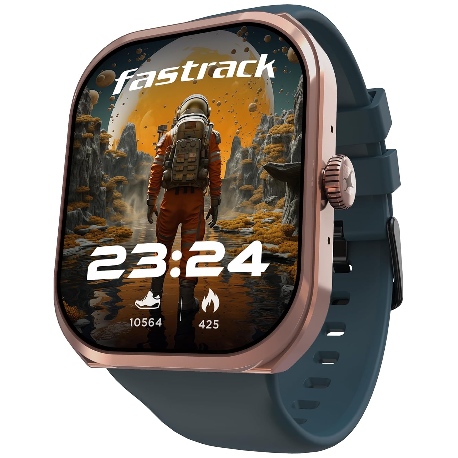 Fastrack Limitless Fs2+ Smart Watch, 2.01" Ultravu Display, Functional Crown, Singlesync Bt Calling, 110+ Sports Modes, 200+ Smartwatch Faces, Upto 7 Day Battery, Ai Voice Assistant (teal)