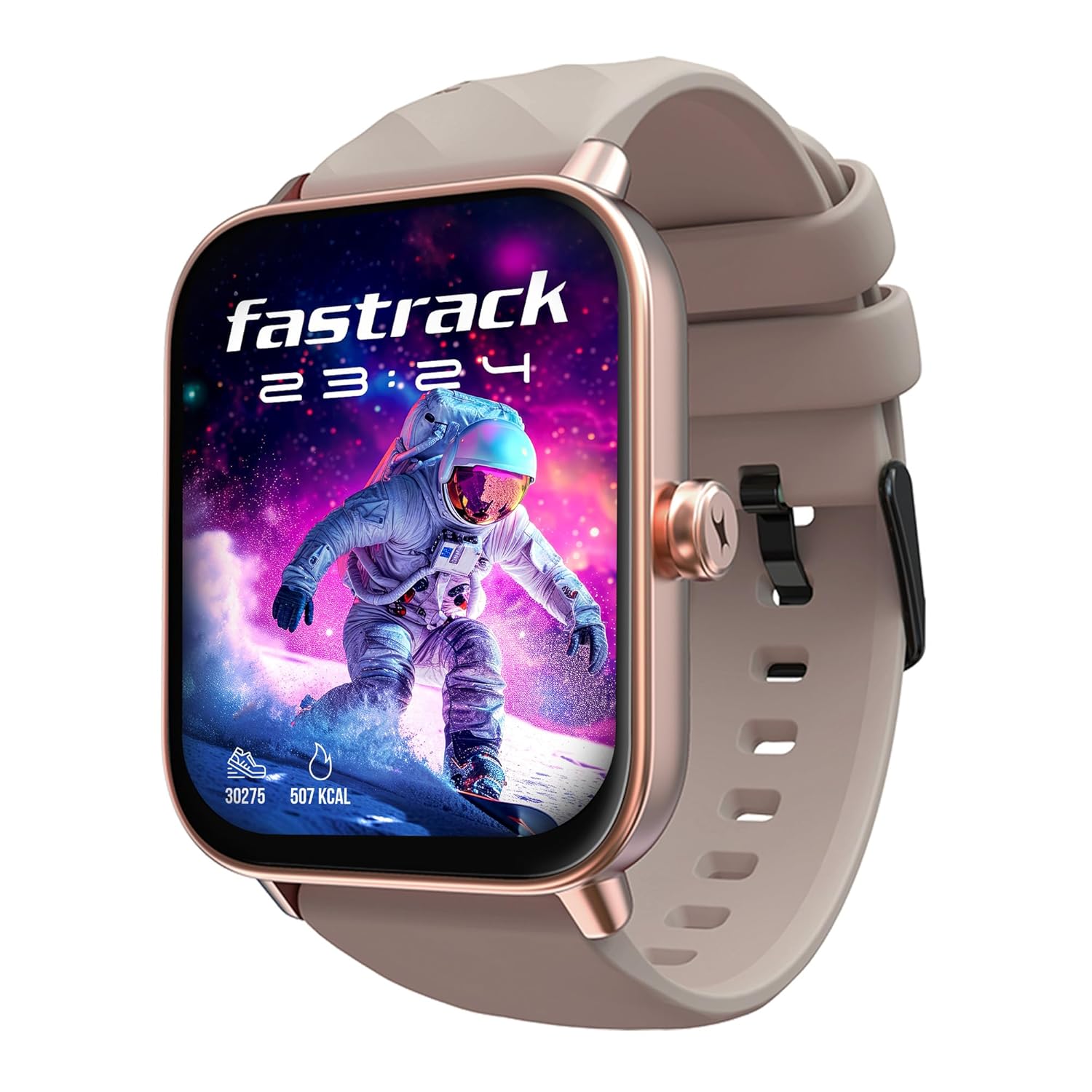 Fastrack Limitless Glide X 1.83" Smart Watch with Ultra Uv Hd Display, Spo2, Heart Rate & Sleep Tracking, Bluetooth Calling, 100+ Sports Modes, 5-day Battery, Smartwatch for Men & Women (beige)
