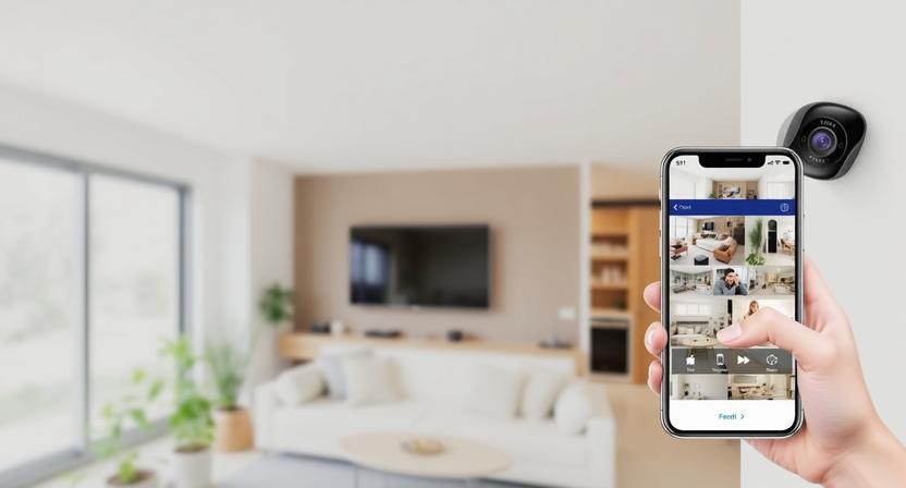 Smart Home Security Cctv Cameras with Mobile App Control