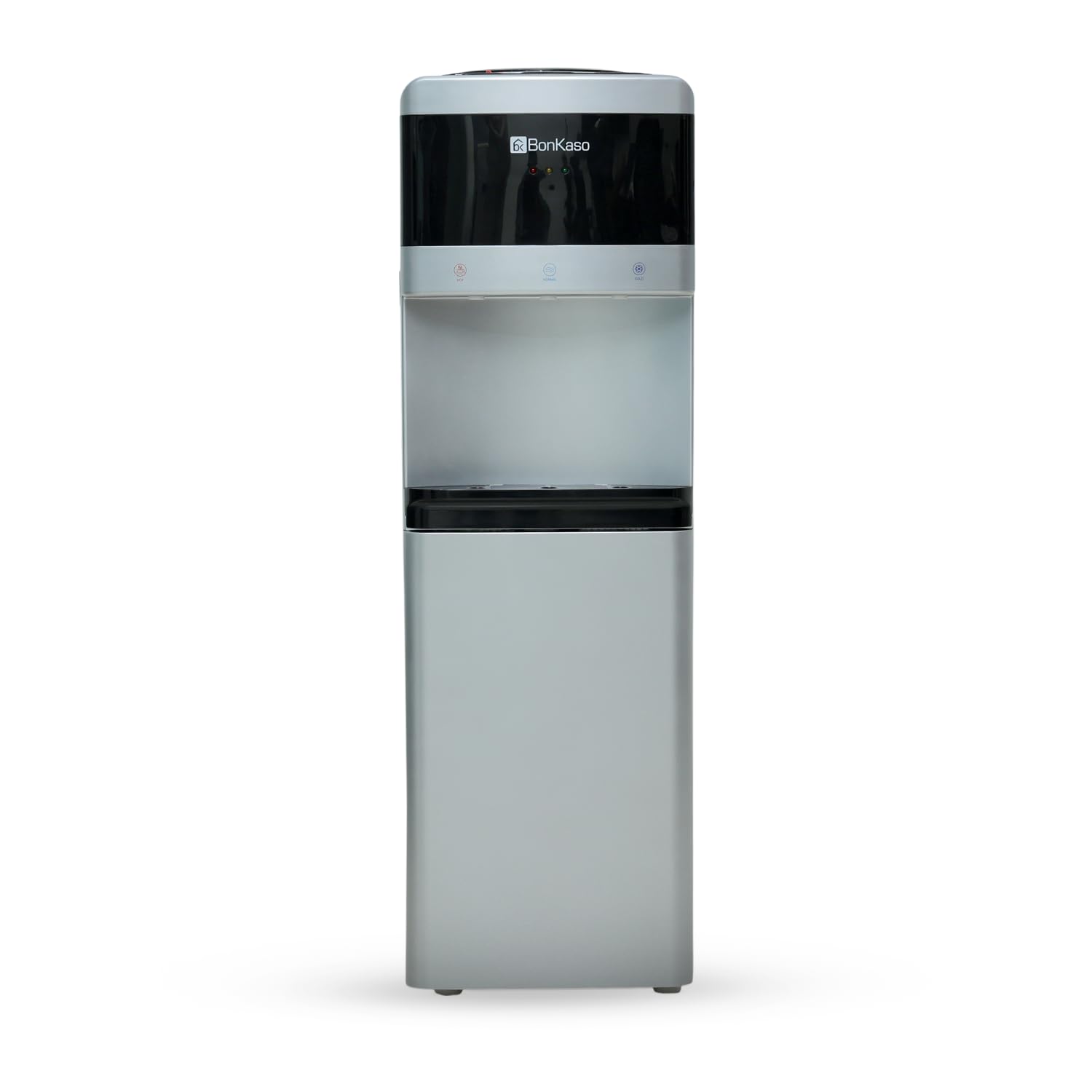 Bonkaso Floor Standing Water Dispenser Hot, Cold & Normal Water, Food-grade Abs Body, Stainless Steel Tank, Led Indicator, Child Lock, Removable Drip Tray, 1-year Warranty (silver-black), 5l
