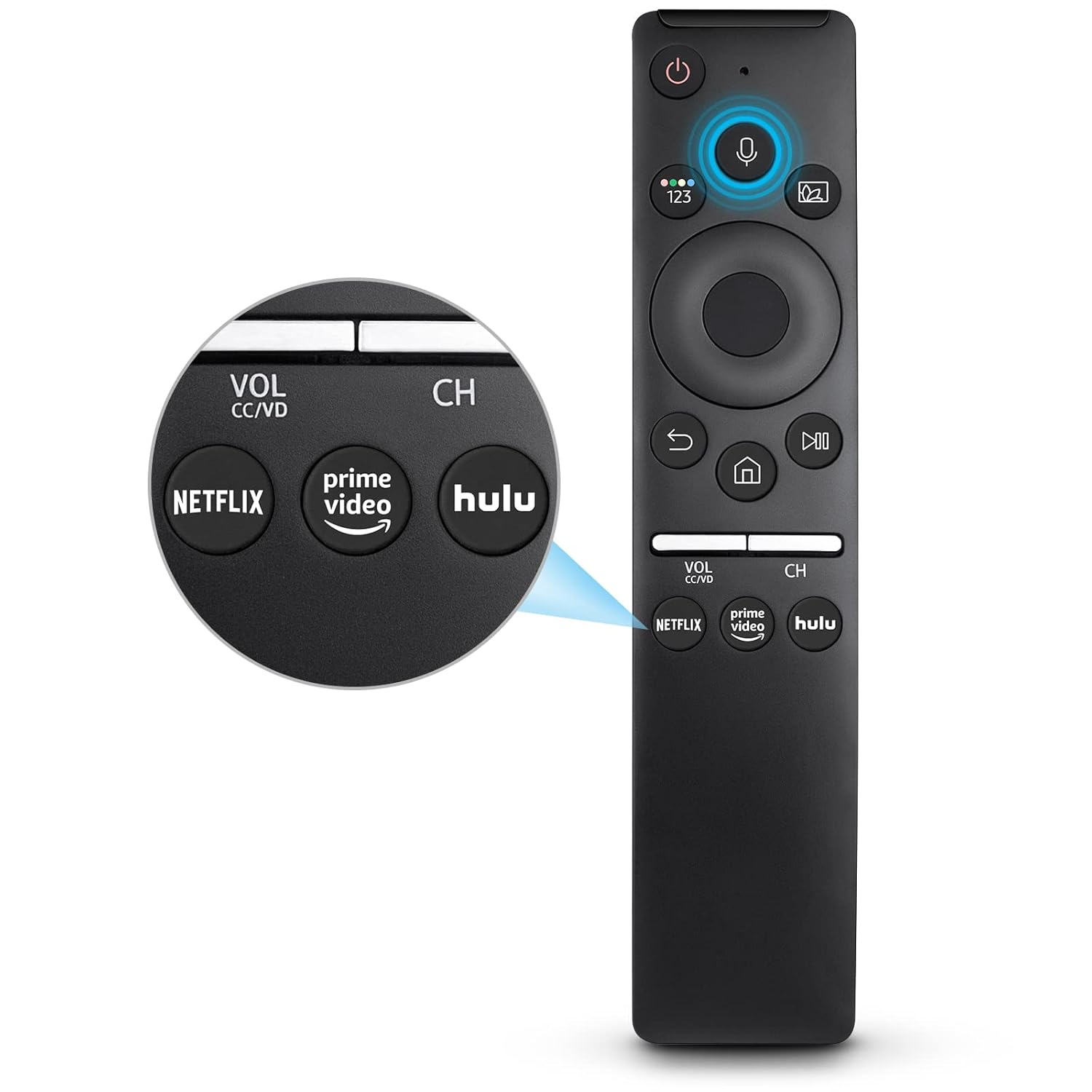 Replacement Voice Remote for Samsung-tv-remote Control Compatible for All Samsung with Voice Function Smart Curved Frame Qled Led Lcd 8k 4k Tvs
