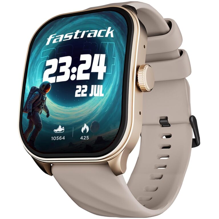 Fastrack Limitless FS2 Pro 1.96 AMOLED Smart Watch with BT Calling, AI Voice Assistant, 100+ Sports Modes, 5-Day Battery, Fast Charge, Health Tracking, – Smartwatch for Men & Women (Beige)